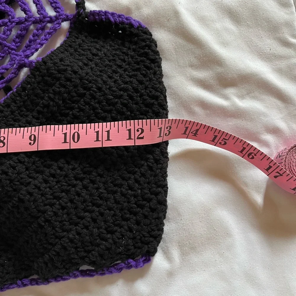 Handmade Crochet Spider Web Crop Top - Picture 4 of 5
